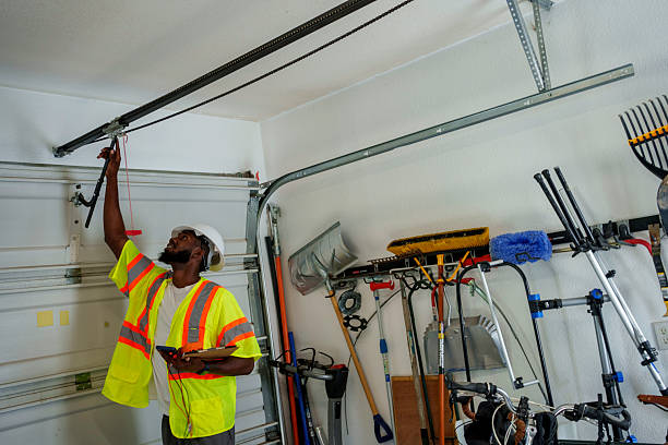 Professional Garage Door Panel Replacement technician working in Dunellen, NJ